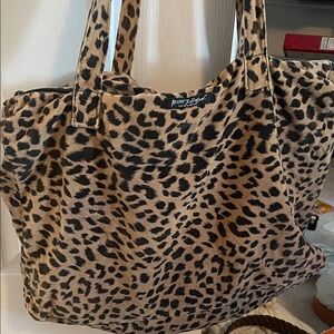 Betsey Johnson Tan and Black Leopard Tote